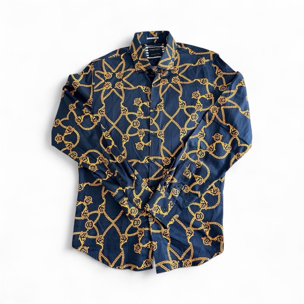 Denim & Flower Mens Button Down Shirt